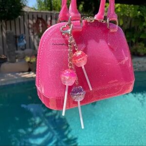 Lollipop Bag Charm Set of 3 Candy Keychain Purse Accessory Cute Colorful NWT